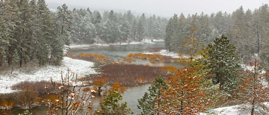Spokane weather in the winter are not always snowy.