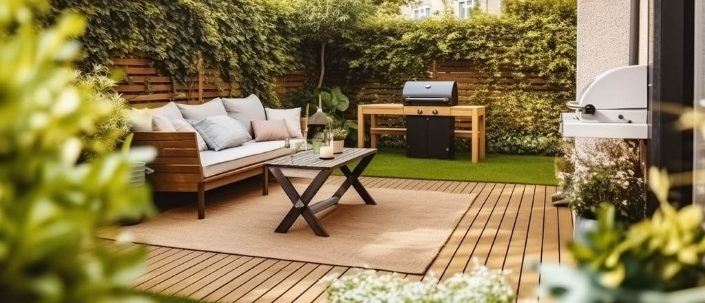 Staging your outdoor living space can make a focal point.