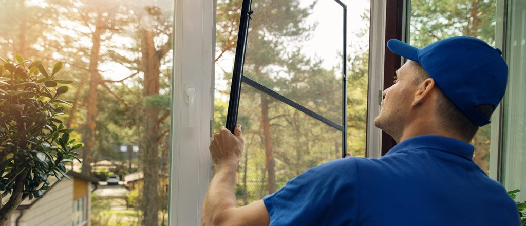 Repair or replace your window screens keeps the bugs out of your home.